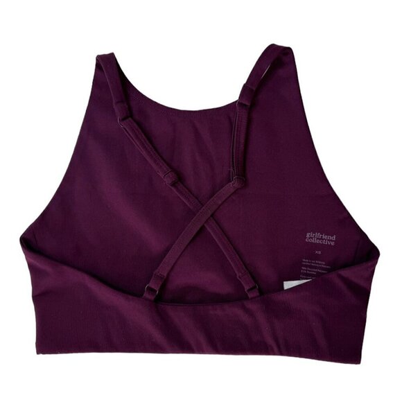 Girlfriend Collective Plum Topanga Halter Bra - Picture 5 of 8